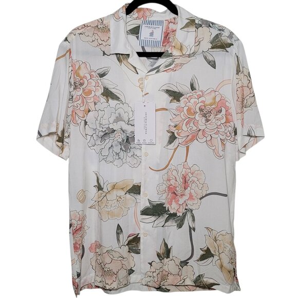 Denim & Flower Other - Denim & Flower Ricky Singh Short Sleeve Button Up Floral Mens Medium Vacation